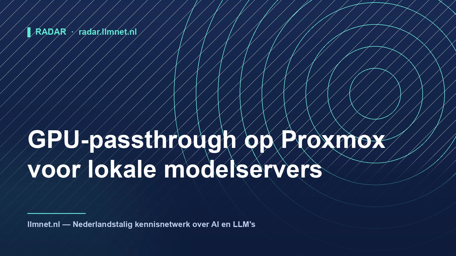 GPU-passthrough op Proxmox voor modelservers
