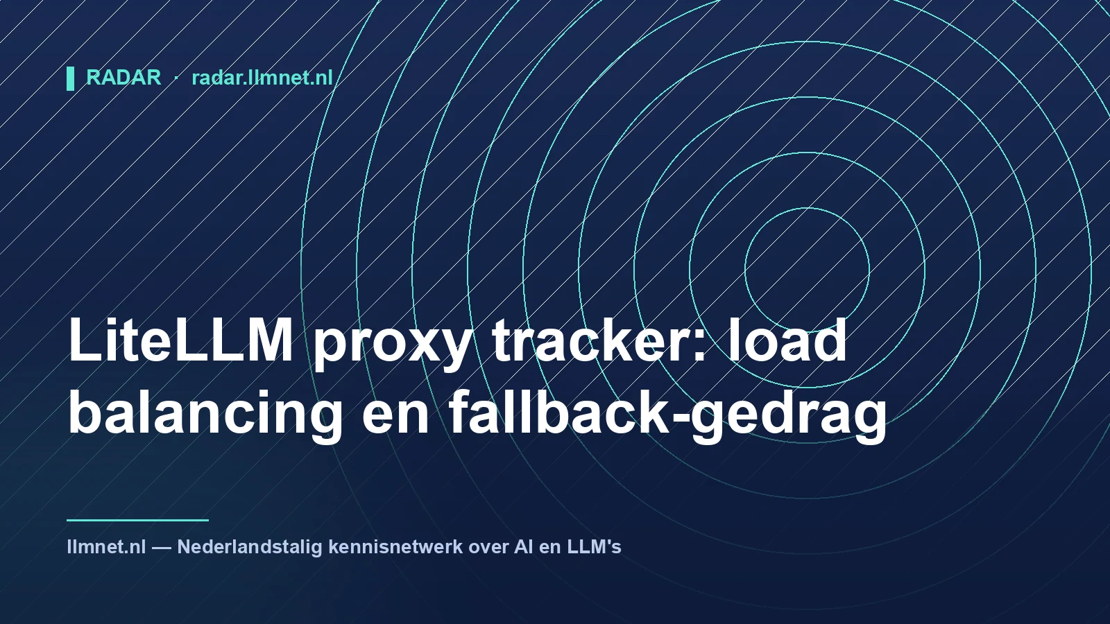 Illustratie: LiteLLM Proxy: Load Balancing en Fallback Tracker