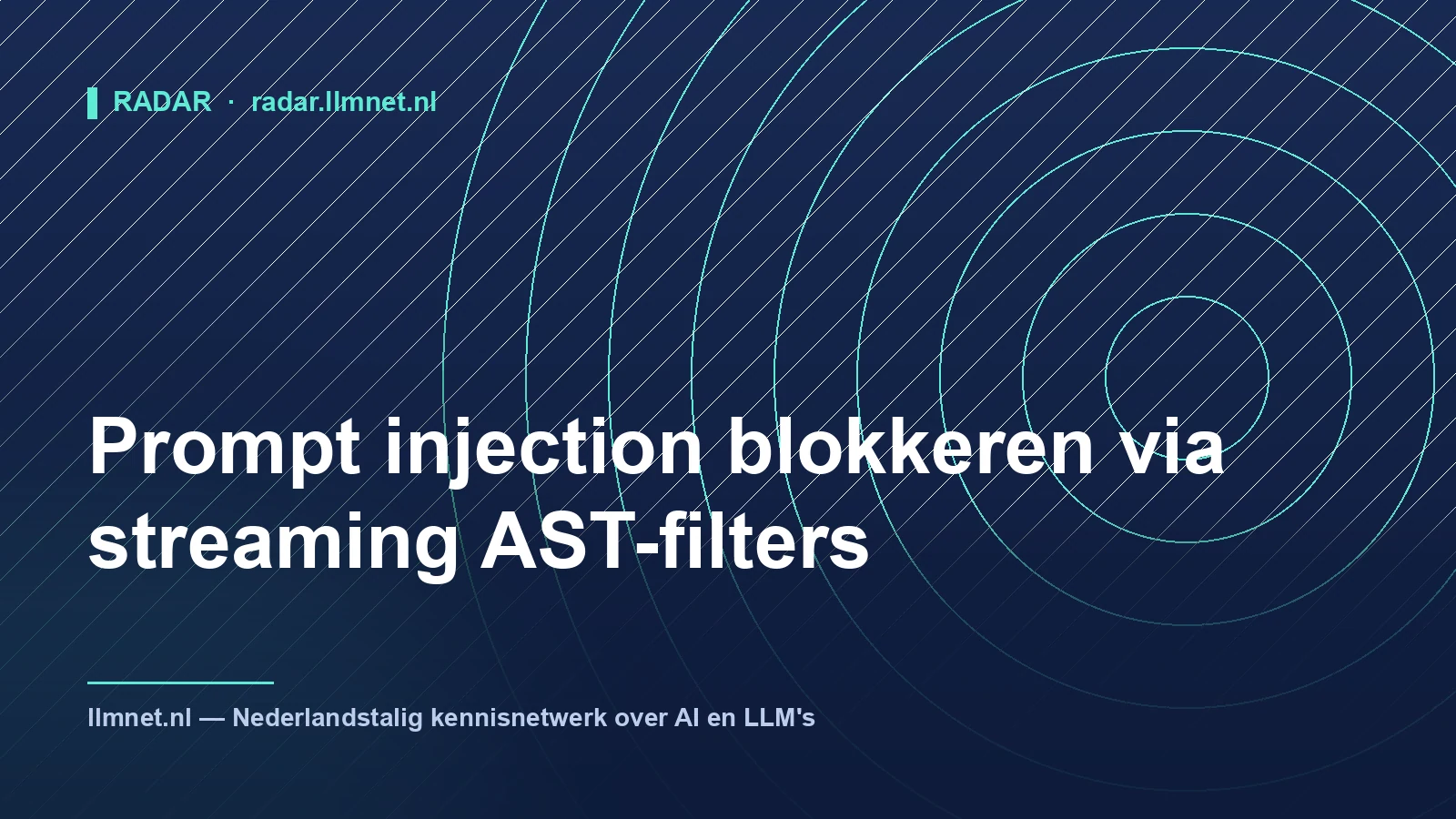 Illustratie: Prompt injection blokkeren via streaming AST-filters